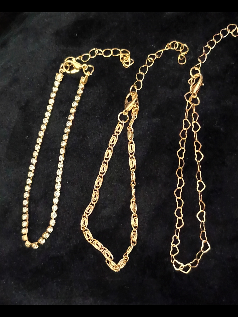 Gold Tone Women's Bracelet Set - Elegant Chain & Rhinestone Styles